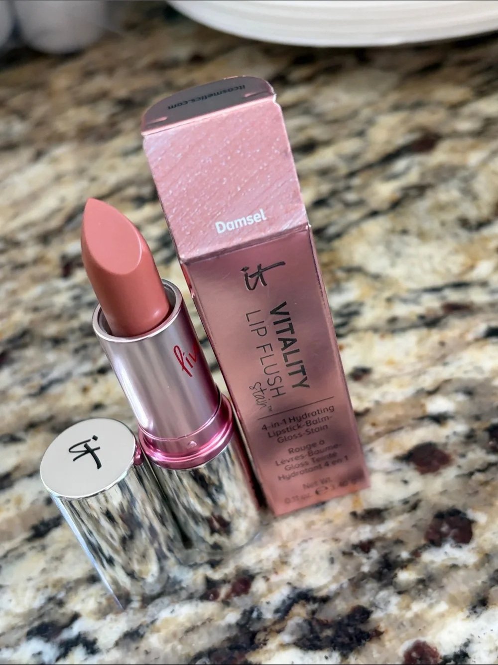 💋❤️IT Cosmetics Vitality Lip Flush Hydrating Lipstick Damsel